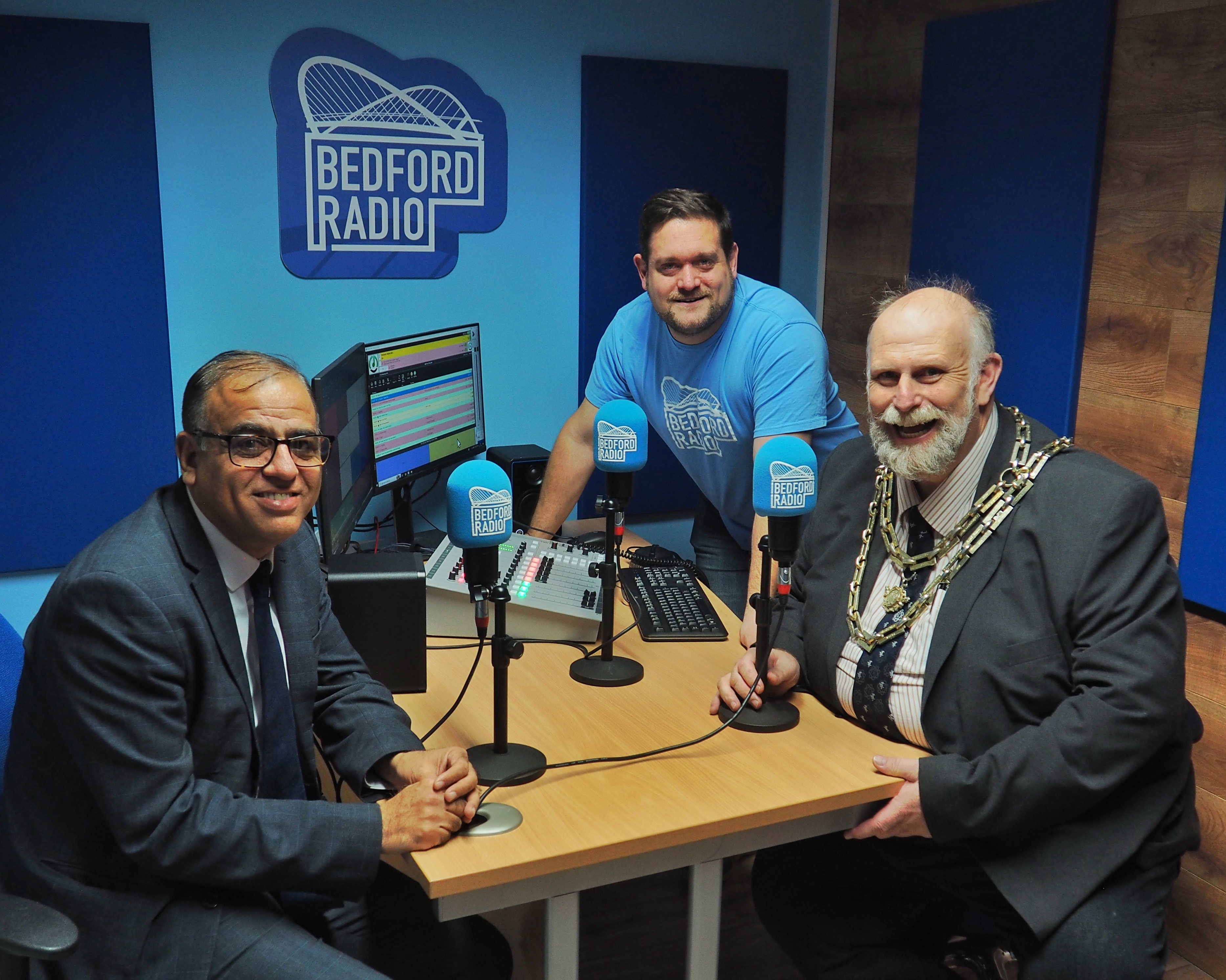 Bedford Radio's new studio formally opened by Mayor and MP