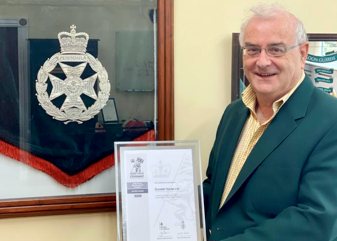 Dunster House awarded for its support to former Defence and Armed Forces