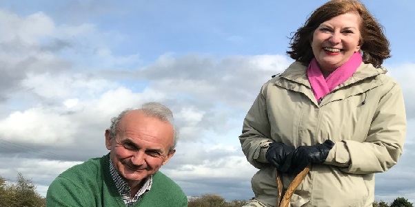 High Sheriff Plants trees to mark opening of new woodland