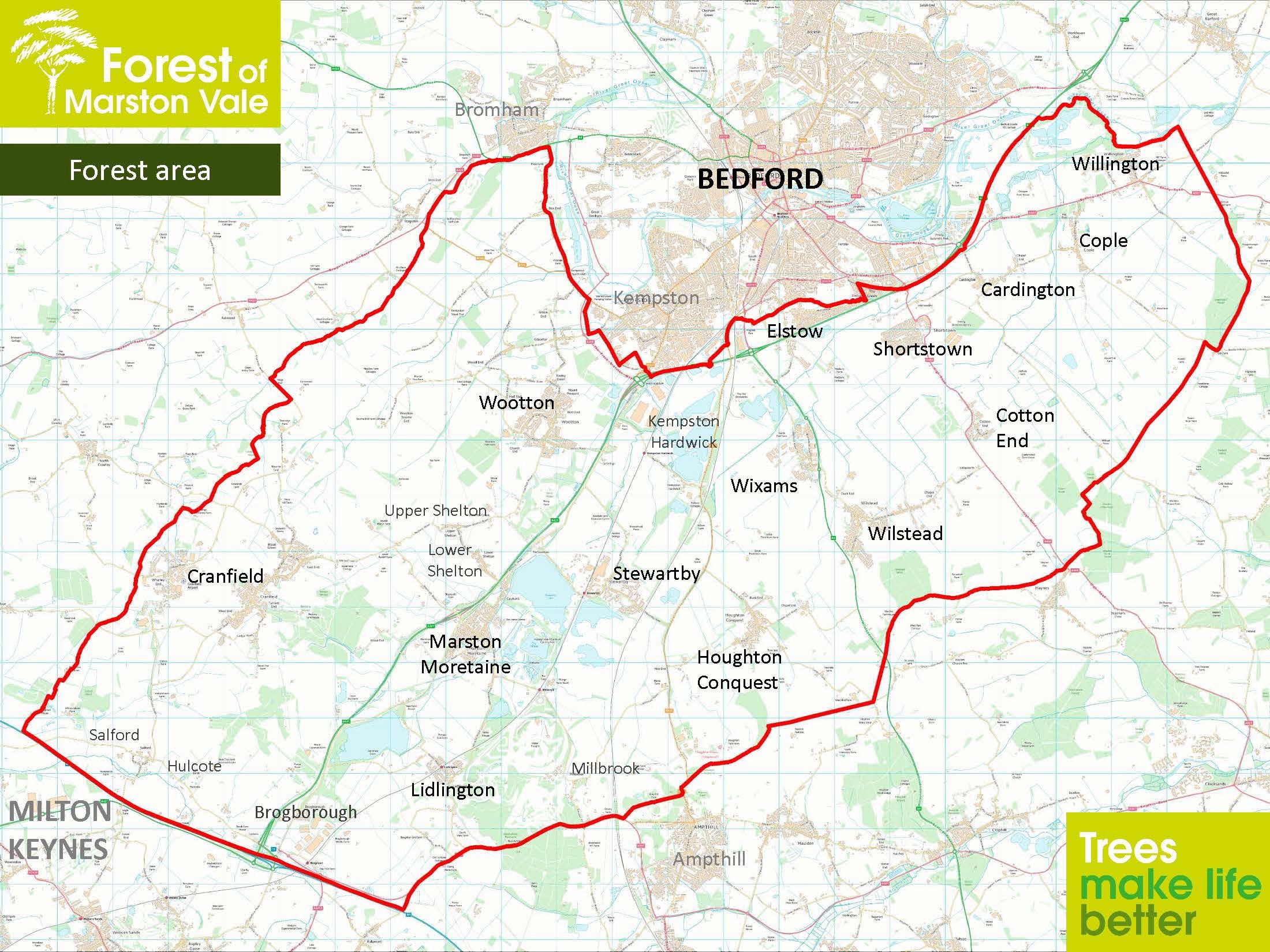 Major new funding for woodland planting in the Marston Vale, Bedfordshire