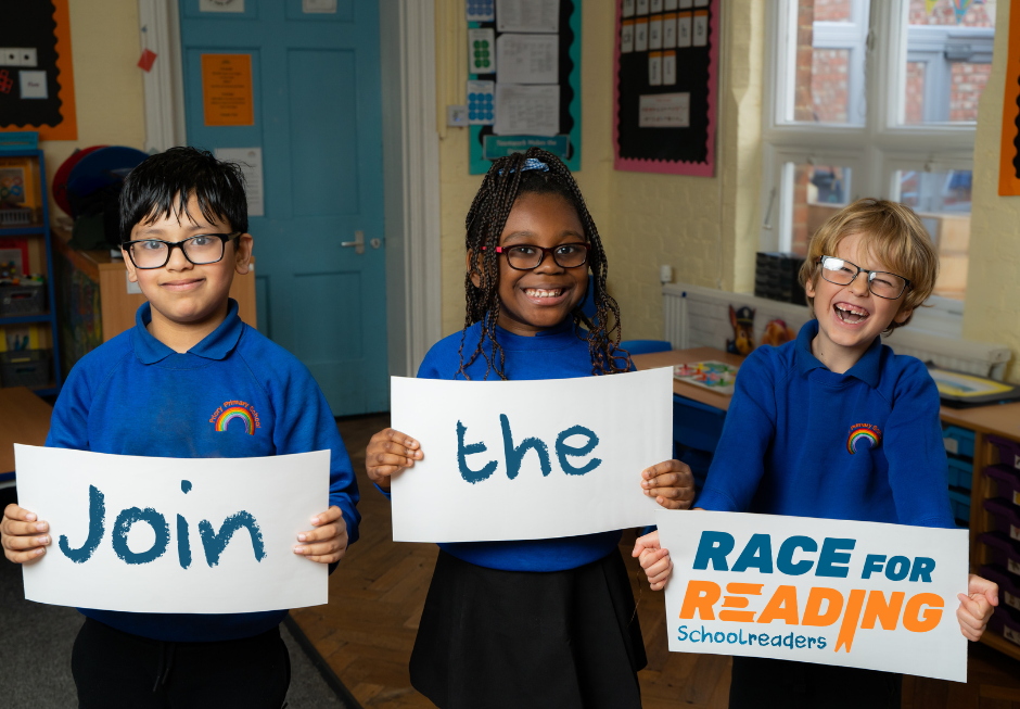 As charity member Schoolreaders celebrates its 10th anniversary, will you and your teams join the Race for Reading?